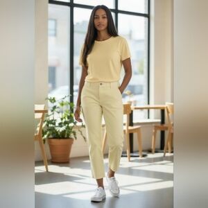 Talbots Relax Chino Light Yellow Cropped Pants